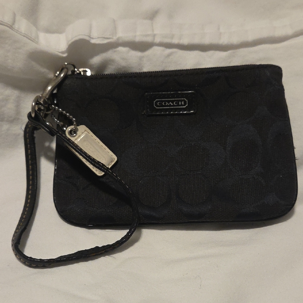 Coach Midnight Black Wristlet